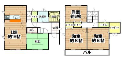 Floor plan. 27,800,000 yen, 4LDK+S, Land area 172.85 sq m , Building area 105.99 sq m