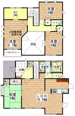 Floor plan. 29,900,000 yen, 4LDK+S, Land area 229 sq m , Building area 123.79 sq m