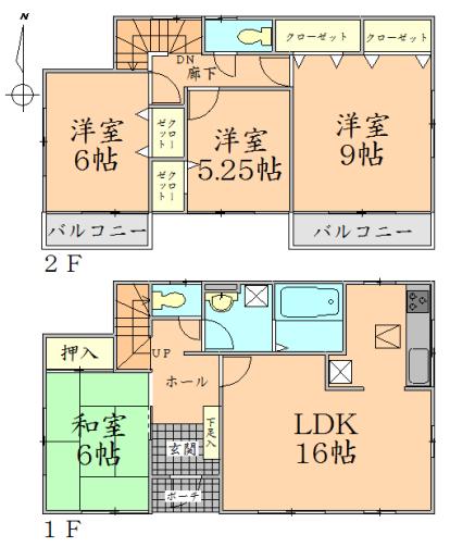 Floor plan. 26.2 million yen, 4LDK, Land area 193.07 sq m , Building area 102.67 sq m