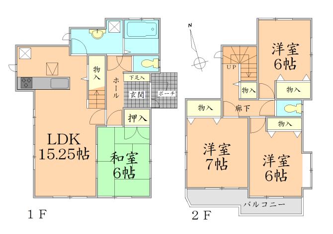 Floor plan. 18 million yen, 4LDK, Land area 185.59 sq m , Building area 98.12 sq m
