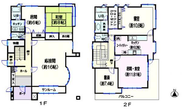 Floor plan. 28.8 million yen, 5LDK, Land area 331.53 sq m , Building area 180.9 sq m