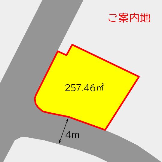 Compartment figure. Land price 16 million yen, Spacious grounds of the land area 257.46 sq m 77.88 tsubo!