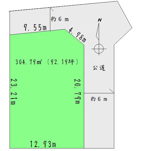 Compartment figure. Land price 6 million yen, Land area 304.79 sq m