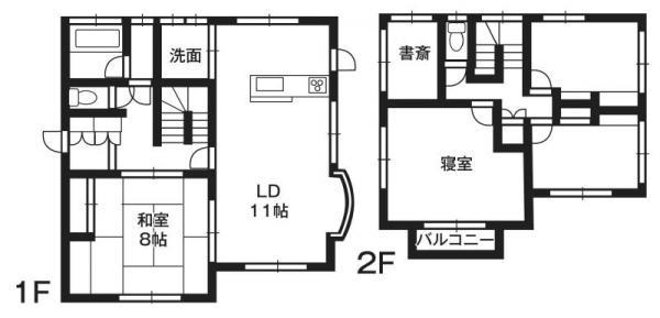 Floor plan. 19,800,000 yen, 4LDK+S, Land area 272.78 sq m , Building area 112.61 sq m