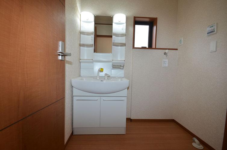 Wash basin, toilet. Example of construction