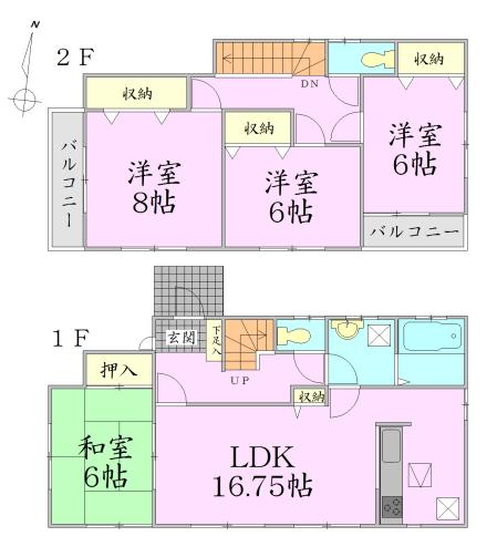 Floor plan. 30.5 million yen, 4LDK, Land area 151.7 sq m , Building area 105.16 sq m