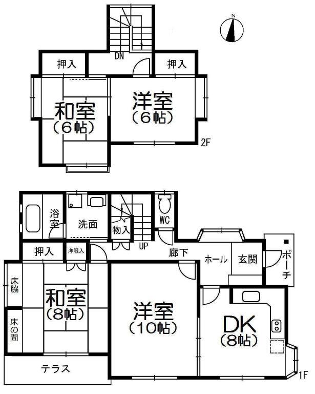 Floor plan. 19,800,000 yen, 4DK, Land area 209.96 sq m , Building area 98.68 sq m