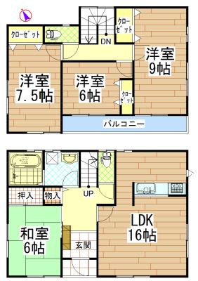 Floor plan. 29.6 million yen, 4LDK, Land area 170.99 sq m , Building area 105.16 sq m