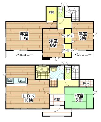 Floor plan. 26,800,000 yen, 4LDK, Land area 235.77 sq m , Building area 105.99 sq m