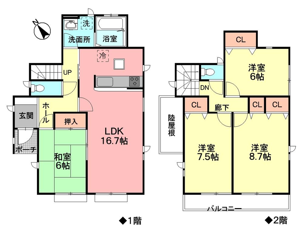 Floor plan. 25,800,000 yen, 4LDK, Land area 170.52 sq m , Building area 105.98 sq m
