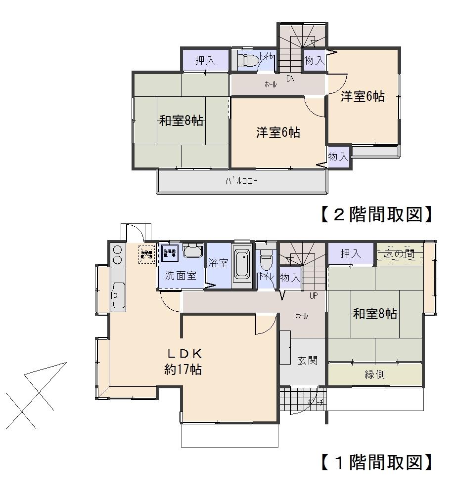 Floor plan. 19,800,000 yen, 4LDK, Land area 222.85 sq m , Building area 113.44 sq m