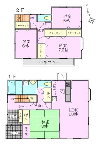 Floor plan. 28,900,000 yen, 4LDK, Land area 175.27 sq m , Building area 117.58 sq m