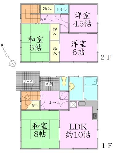 Floor plan. 18,800,000 yen, 4LDK, Land area 119.71 sq m , Building area 86.94 sq m
