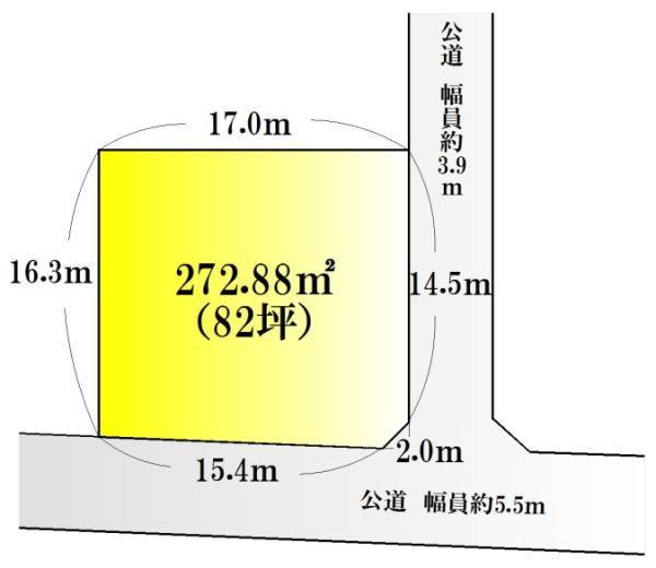 Compartment figure. Land price 14 million yen, Land area 272.88 sq m