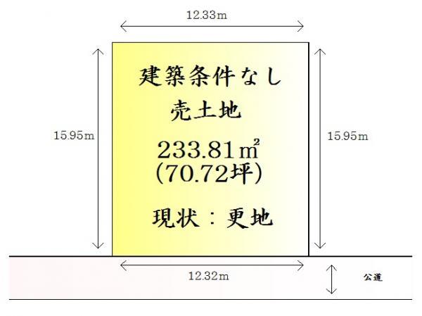 Compartment figure. Land price 11 million yen, Land area 233.81 sq m