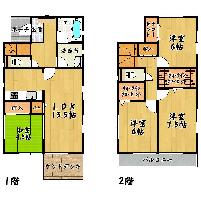 Floor plan. 28,900,000 yen, 4LDK, Land area 151.32 sq m , Building area 95.17 sq m Izumi-ku, Shogen 11-chome