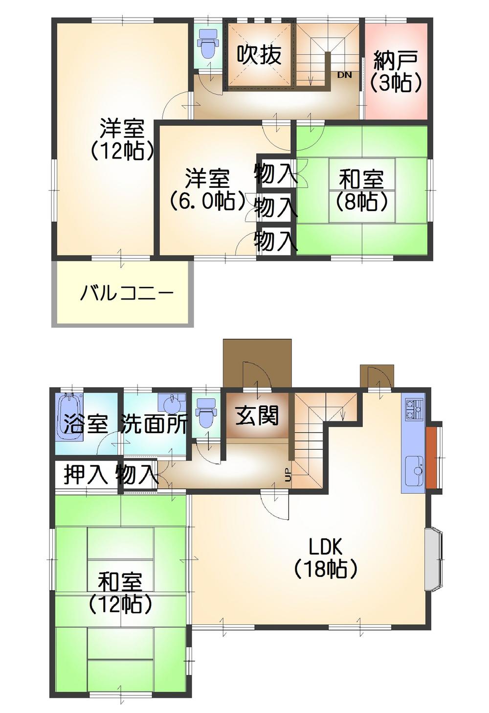Floor plan. 30,700,000 yen, 4LDK + S (storeroom), Land area 274.7 sq m , Building area 130.83 sq m