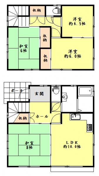 Floor plan. 18,800,000 yen, 4DK, Land area 119.71 sq m , Building area 86.94 sq m