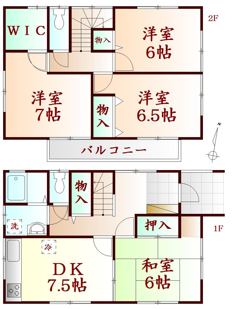 Floor plan. 15 million yen, 4DK, Land area 200.05 sq m , Building area 87.77 sq m