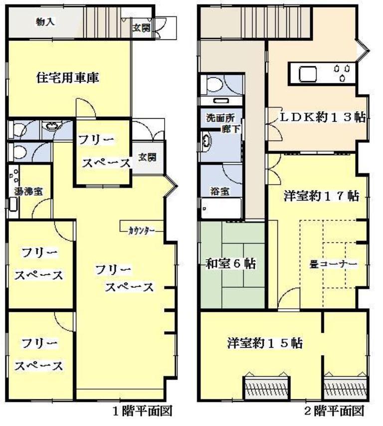 Floor plan. 29,800,000 yen, 3LDK + S (storeroom), Land area 259.21 sq m , Breadth of building area 227.17 sq m land is about 78 square meters, Breadth of the building is located about 68 square meters. 