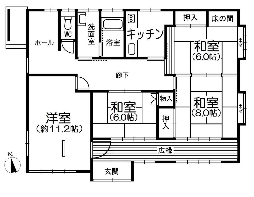 Floor plan. 16,900,000 yen, 4K, Land area 221.97 sq m , Building area 102.65 sq m