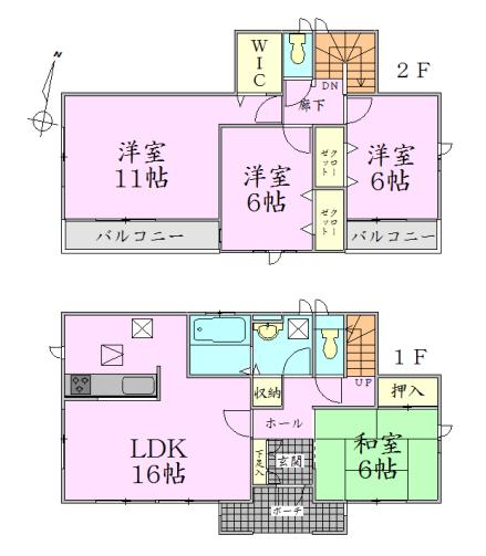 Floor plan. 26,800,000 yen, 4LDK + S (storeroom), Land area 235.77 sq m , Building area 105.99 sq m
