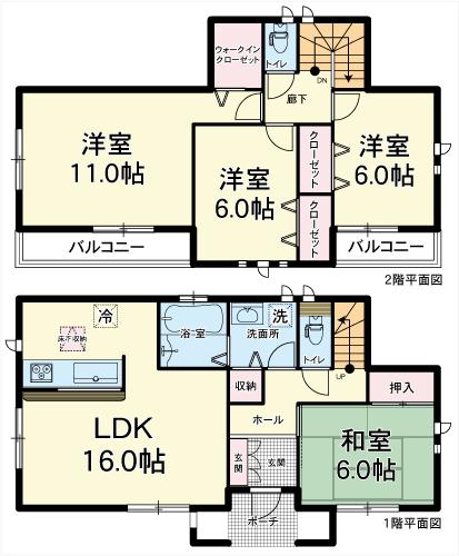 Floor plan. 26,800,000 yen, 4LDK, Land area 235.77 sq m , Building area 105.99 sq m floor plan