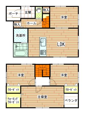 Floor plan. 27.5 million yen, 4LDK, Land area 204.64 sq m , Building area 97 sq m