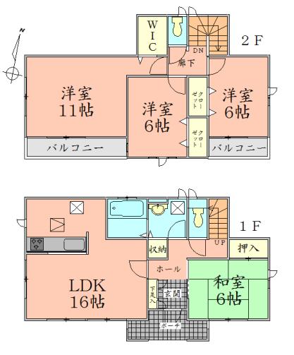 Floor plan. 24,800,000 yen, 4LDK + S (storeroom), Land area 235.77 sq m , Building area 105.99 sq m