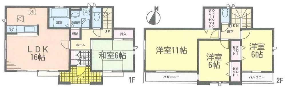 Floor plan. 24,800,000 yen, 4LDK, Land area 235.77 sq m , Building area 105.99 sq m all one building application order