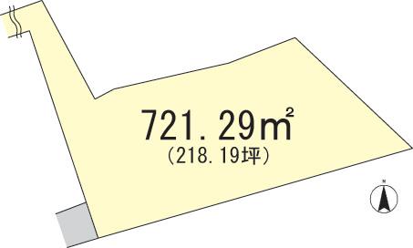 Compartment figure. Land price 8.72 million yen, Land area 721.29 sq m