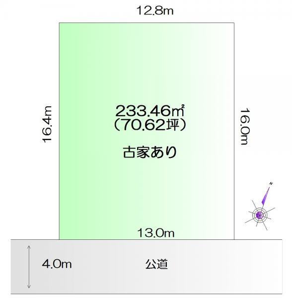 Compartment figure. Land price 14 million yen, Land area 233.46 sq m