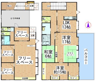 Floor plan. 29,800,000 yen, 3LDK, Land area 259.21 sq m , Building area 227.17 sq m
