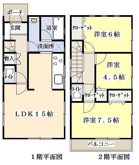 Floor plan. 20,900,000 yen, 3LDK, Land area 101.81 sq m , Building area 79.38 sq m parking space There are two cars.