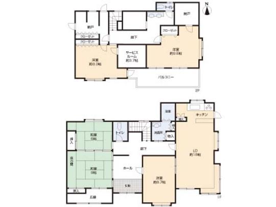 Floor plan. 36,800,000 yen, 5LDK, Land area 251.23 sq m , Building area 193.15 sq m floor plan