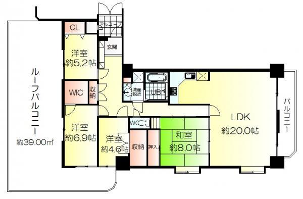 Floor plan. 4LDK, Price 19,800,000 yen, Footprint 103.51 sq m