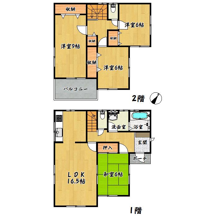 Floor plan. 28 million yen, 4LDK, Land area 215.03 sq m , Building area 105.99 sq m Tsurugayahigashi 4-chome second