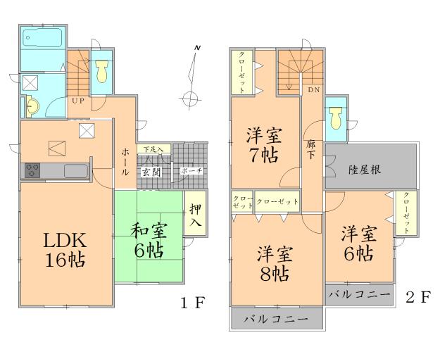 Floor plan. 32,800,000 yen, 4LDK, Land area 131.72 sq m , Building area 105.16 sq m