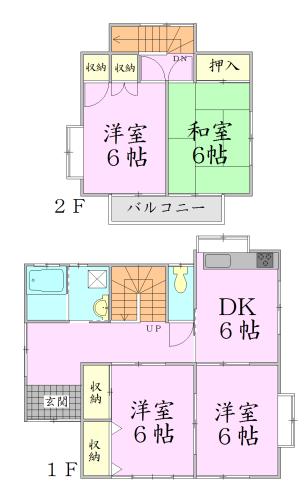 Floor plan. 21,800,000 yen, 4DK, Land area 134.21 sq m , Building area 79.2 sq m