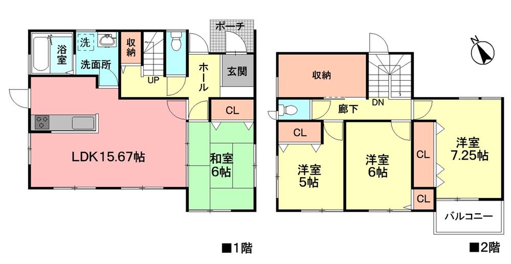 Floor plan. (B Building), Price 28,900,000 yen, 4LDK+S, Land area 190.39 sq m , Building area 101.43 sq m