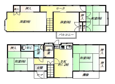 Floor plan. 12.8 million yen, 5DK, Land area 118.3 sq m , Building area 91.53 sq m