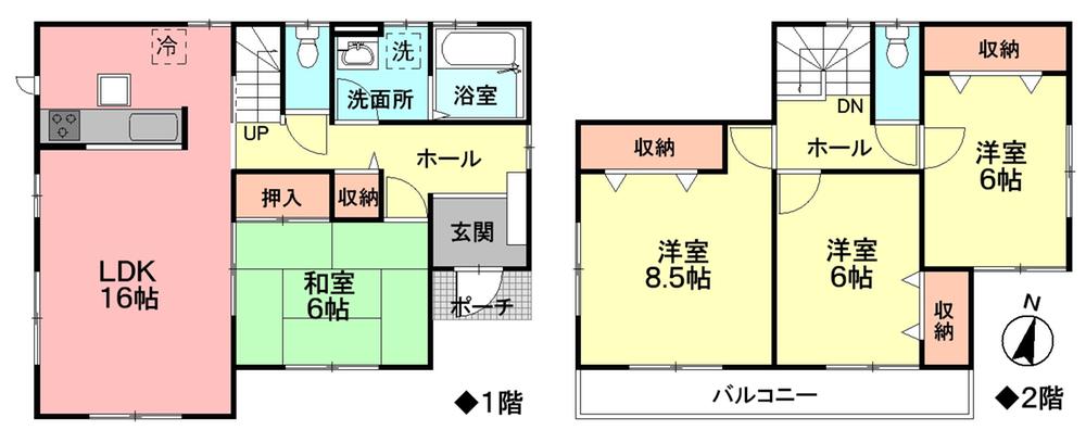 Floor plan. (5 Building), Price 28.8 million yen, 4LDK, Land area 194.16 sq m , Building area 105.99 sq m