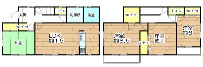 Floor plan. 31.5 million yen, 4LDK+S, Land area 158.35 sq m , Building area 105.16 sq m