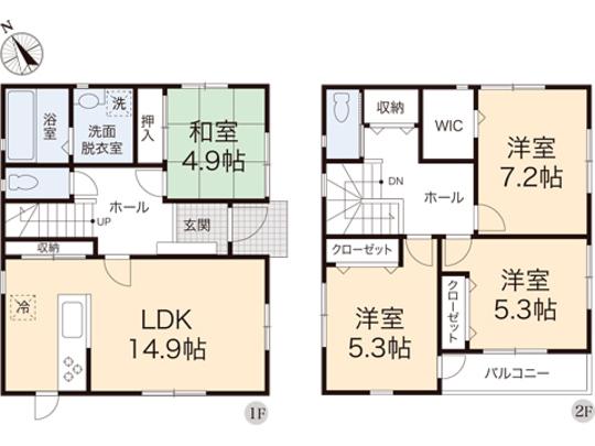 Floor plan. 28,400,000 yen, 4LDK, Land area 146.57 sq m , Building area 106.5 sq m floor plan
