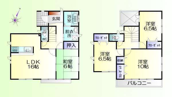 Floor plan. 25,800,000 yen, 4LDK, Land area 151.4 sq m , Building area 106.82 sq m