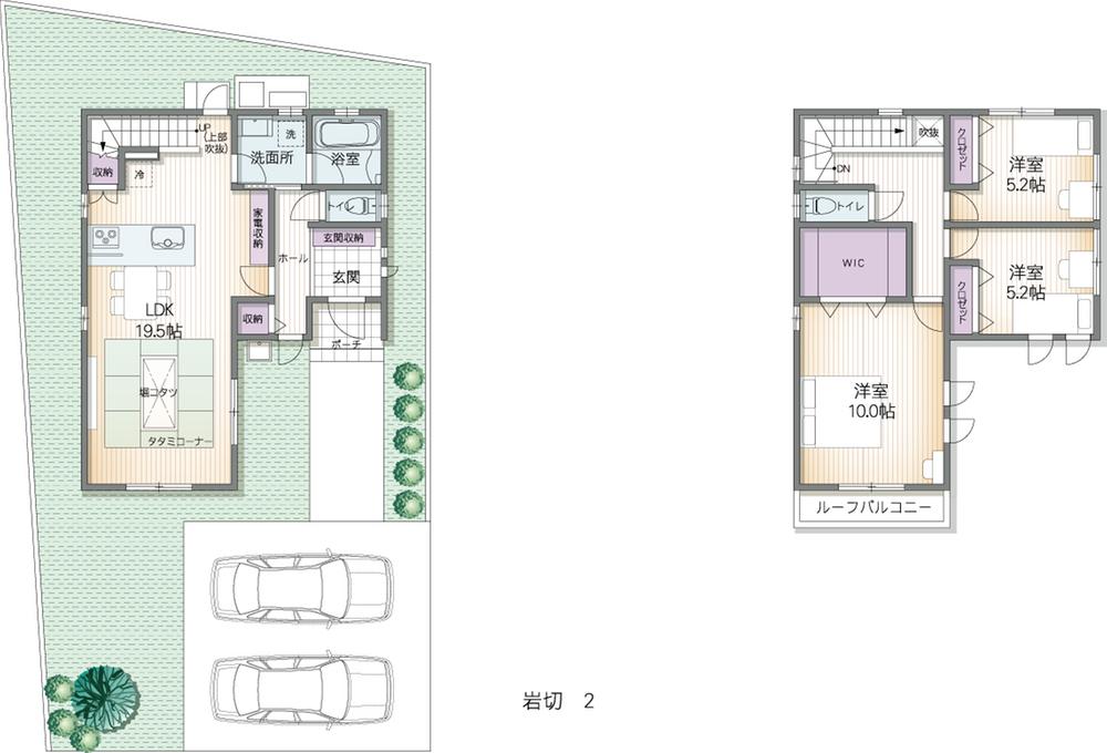 Floor plan. (OH Iwakiri 2 Building), Price 35,280,000 yen, 3LDK, Land area 170.5 sq m , Building area 103.51 sq m
