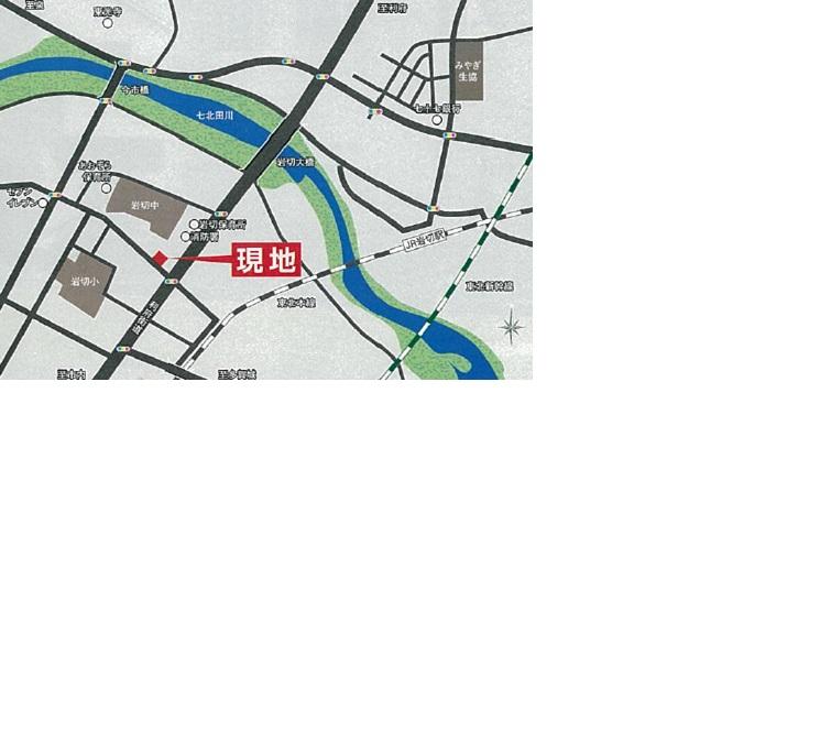 Local guide map. When you use the car navigation system, Please enter the "Sendai Miyagino District Iwakiri shaped Rusty south 78".