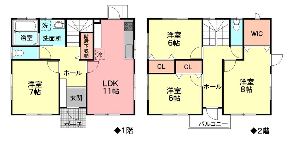 Floor plan. (A Building), Price 29,800,000 yen, 4LDK, Land area 206.83 sq m , Building area 102.88 sq m