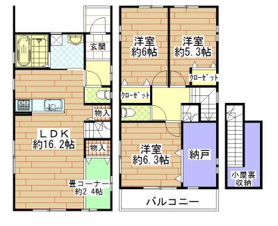 Floor plan. 33,500,000 yen, 3LDK, Land area 108.15 sq m , Building area 95 sq m