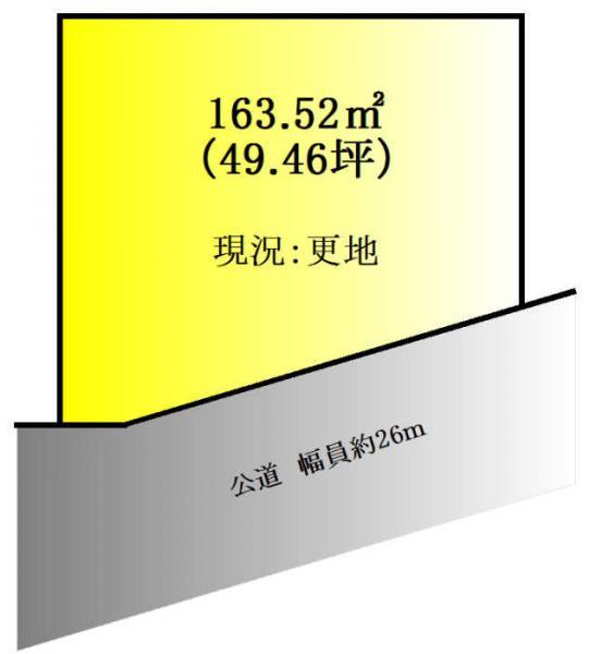 Compartment figure. Land price 16.8 million yen, Land area 163.52 sq m